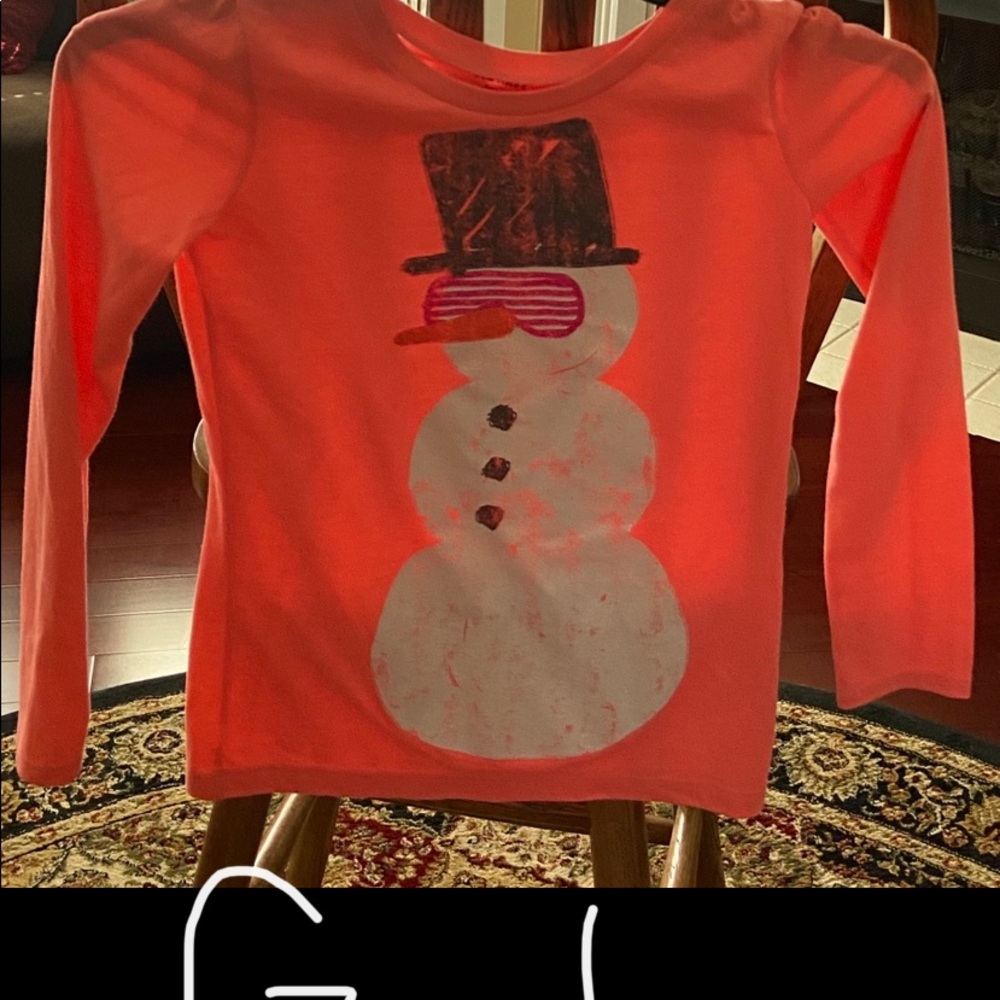 Girls snowman shirt